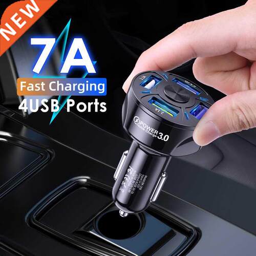 Lovebay 4 Ports Car USB Charger Quick Charge 3.0 4.0 Univers