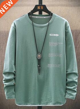 Spring Autumn New Oversized Men T-irts O-Neck Letter Print