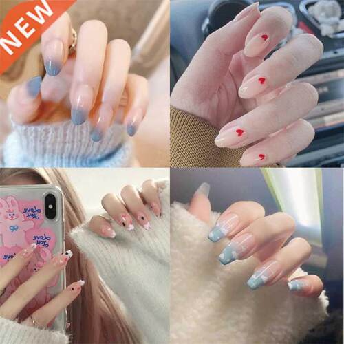 24pcs False Nail With Glue Ballerina Pink Color False Nails