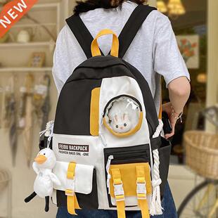 Female Harajuku Nylon Bag Kawaii Girl College Student Backpa