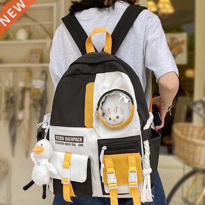 Female Harajuku Nylon Bag Kawaii Girl College Student Backpa