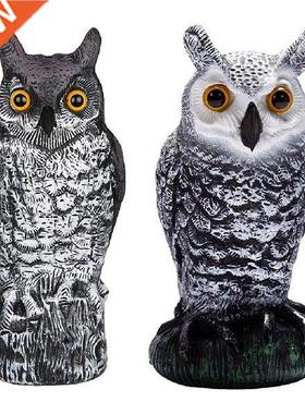 2Pack Owl Decoy Natural Enemy Scarecrow Fake Owls to Scary
