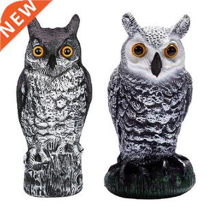 2Pack Owl Decoy Natural Enemy Scarecrow Fake Owls to Scary