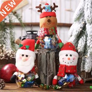 Cute Christmas Candy Chocolate Cans Storage Bottle Santa