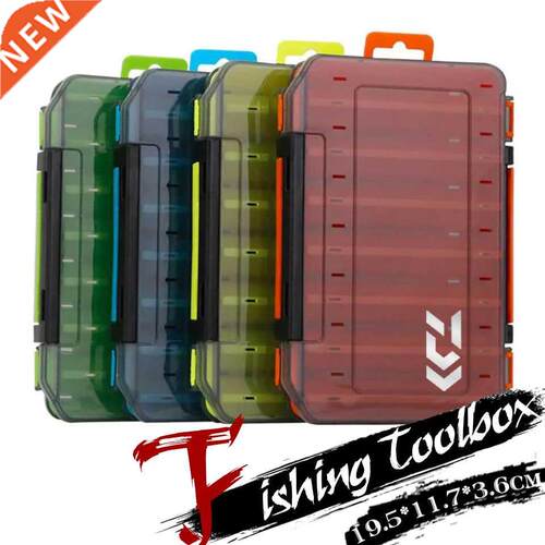 14 Compartments Fishing Tackle Box Double Sides Fishing Lure