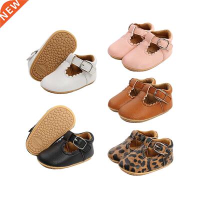 New Infants Girl Anti Slip Leather Shoes Walking Decoration