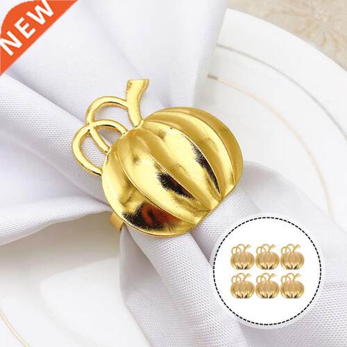 6pcs Napkin Ring Halloween Creative Fun Pumpkin Shape