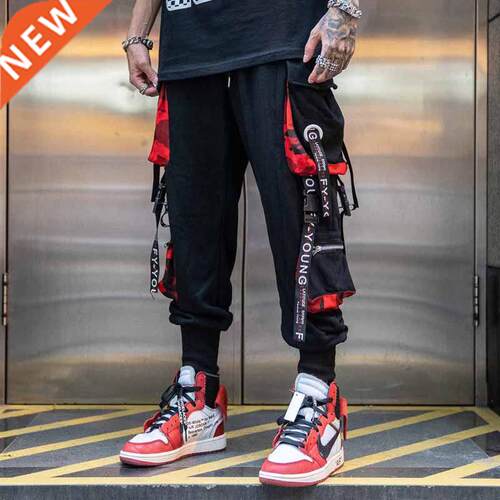 Prowow 2021 Streetwear Men's Cool Pants Pocket Loose Men Hip