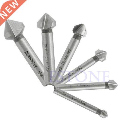 6pcs HSS 3 Flute 90Countersink Chmfer Cutter End Mill Milli