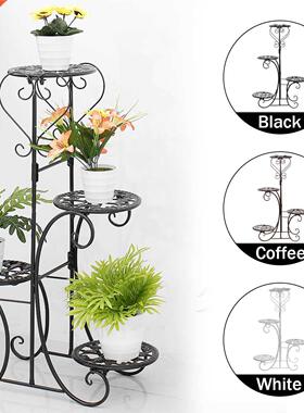 4 Potted 4 Tier Plant Stand Multiple Flower Pot Holder Shelv
