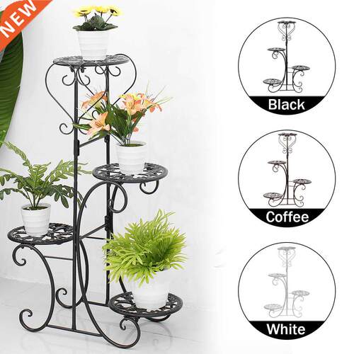 4 Potted 4 Tier Plant Stand Multiple Flower Pot Holder Shelv