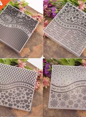 Dolce Vita Christmas Embossing Folders Birthday Flower Plast