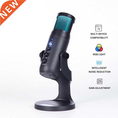 RGB Condenser Microphone for iPhone Android laptop Computers