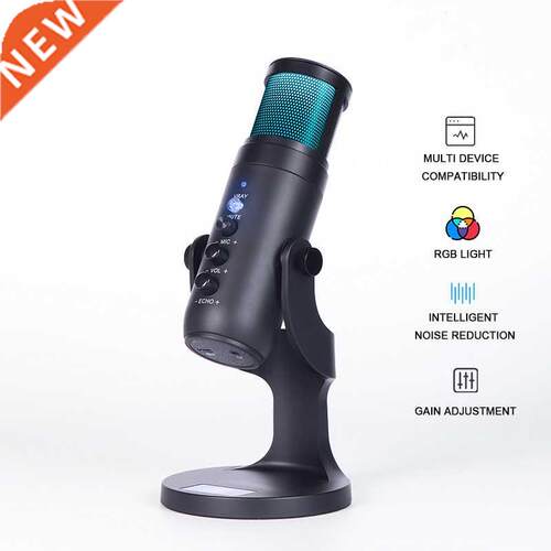 RGB Condenser Microphone for iPhone Android laptop Computers