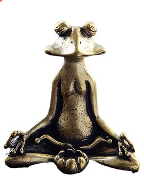 Retro Brass Bronze Scented Frog Meditation Ornaments