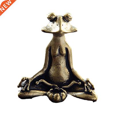 Retro Brass Bronze Scented Frog Meditation Ornaments