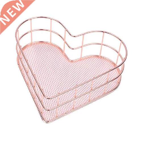 Nordic Gold Rose Gold Heart-shaped Wrought Iron Storage