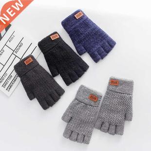Winter Fingerless Gloves For Men Hlf Finger Writting Office