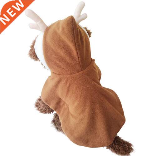 Winter Pet Dog Hoodie Clothes Christmas Reindeer Pet