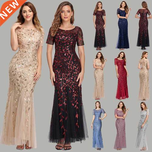 Size Evening Dresses Mermaid O Neck Short Sleeve Lace A