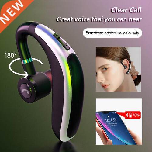 Single Ear Bluetooth 5.0 Headset With Mic Car Business Wirel