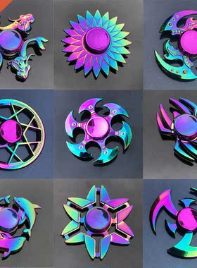 New Metal Rainbow Fidget Spinner Gradient Color R188 Mute Be
