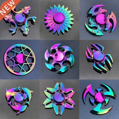 New Metal Rainbow Fidget Spinner Gradient Color R188 Mute Be