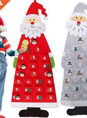 Felt Advent Calendar Faric Christmas Hanging Pendant Santa