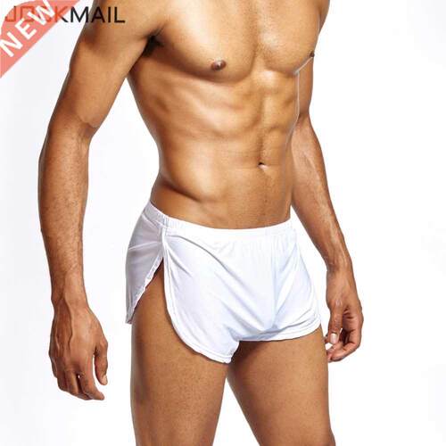 JOCKMAIL Nylon Ice Silk Lounge Spandex Men Trunks underpant