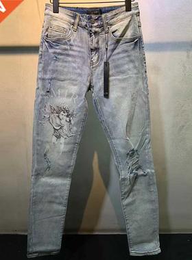 Autumn Graphc Jeans Mens Stch Jeans Sknny Hgh Set Stacked