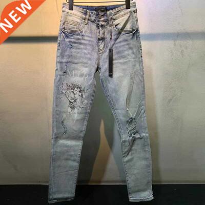 Autumn Graphc Jeans Mens Stch Jeans Sknny Hgh Set Stacked