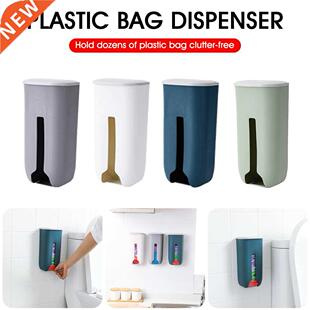 Kitchen Grocery Plastic Bag Holder Dispenser Wall Mount