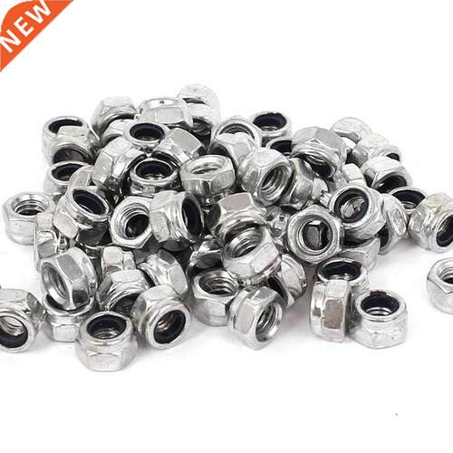 M5 x 0.8mm Nylock Insert Hex Lock Nuts 100pcs