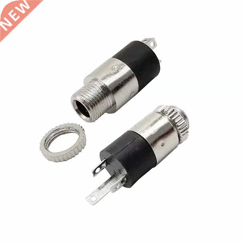5Pcs Silver .5MM Stereo Female Sockect Jack with Screw .5
