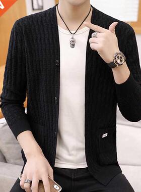 Autumn Cardigan Sweater Men's Korean Version of The Slim Au