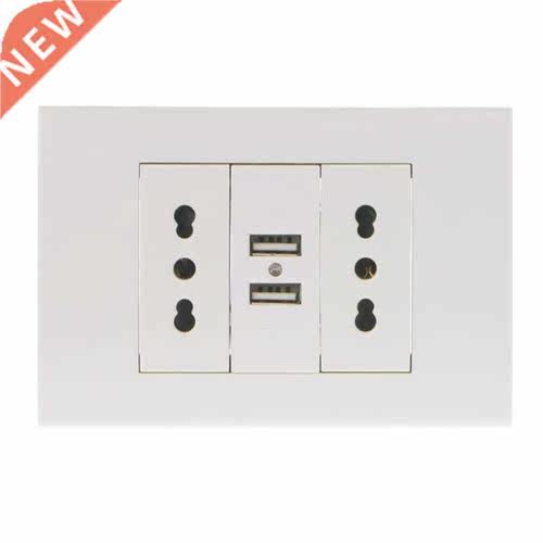 16A Wallu007FDouble Italian/Chile Plug Power Socket Adapter