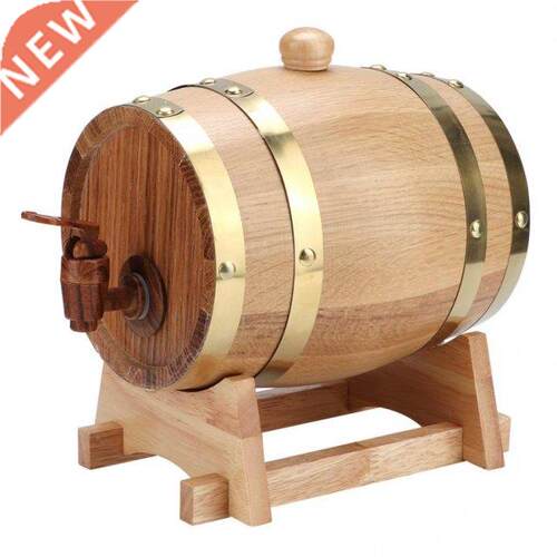 1.5L Vintage Oak Wood Beer Barrel Wine Keg Bucket Home Brew