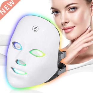 Wireless Led Face Mask Light Therapy Photon USB Recharge 7