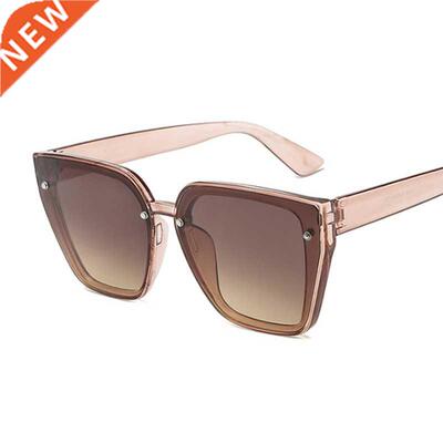 Fashion Square Sunglasses Woman Vintage Oversized Cat Eye De
