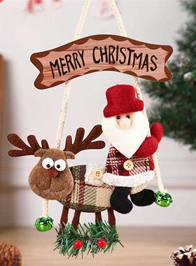 Old Man Riding Elk Christmas Door Pendant Ornaments For Chri