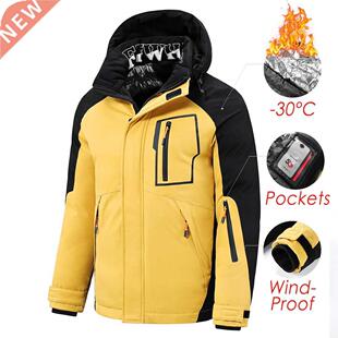 5XL Men 2021 Winter New Outwear Thick Warm Parkas Jacket Coa