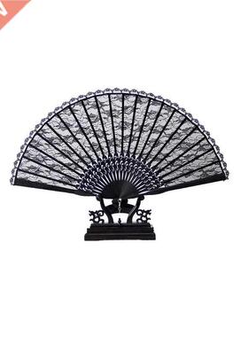 Women	s cheongsam dance dance small folding fan black