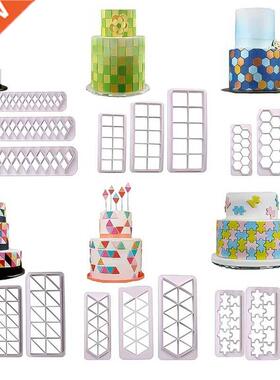 pcs Square Geometric Cutters Fondant Cookie Cutter Geometry
