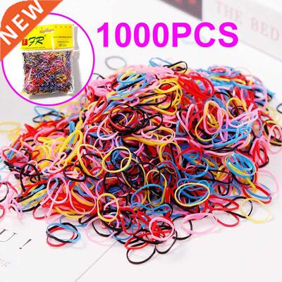 1000pcs Girls Hair Accessories Gift Nylon Rubber Band Elasti