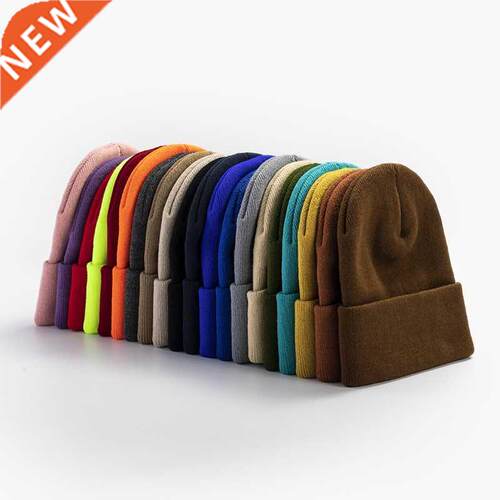 20 Colors New Korean Wool Acrylic Knitted Caps Women Men Sku