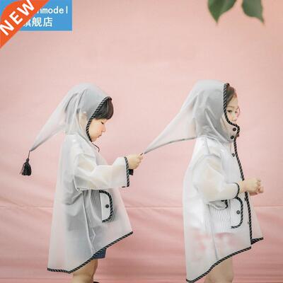 Children Raincoat Hooded Waterproof 15 Silk EVA Transparent