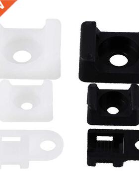 New Sale 100PCs Cable Tie Mount Wire Buddle Saddle Plastic