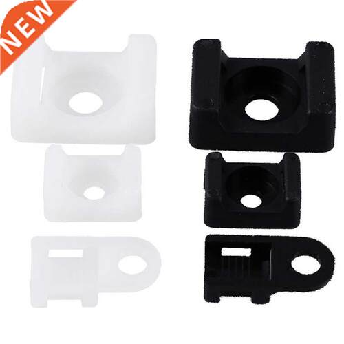 New Sale 100PCs Cable Tie Mount Wire Buddle Saddle Plastic