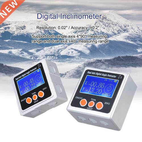 Mini Dual Axis Digital Angle Protractor Zinc Alloy Shell