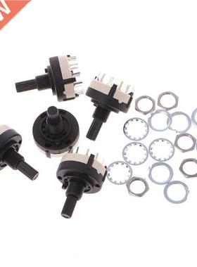 5Pcs/set 4P3T 4 Pole 3 Position 6mm Shaft Diameter Band Sele